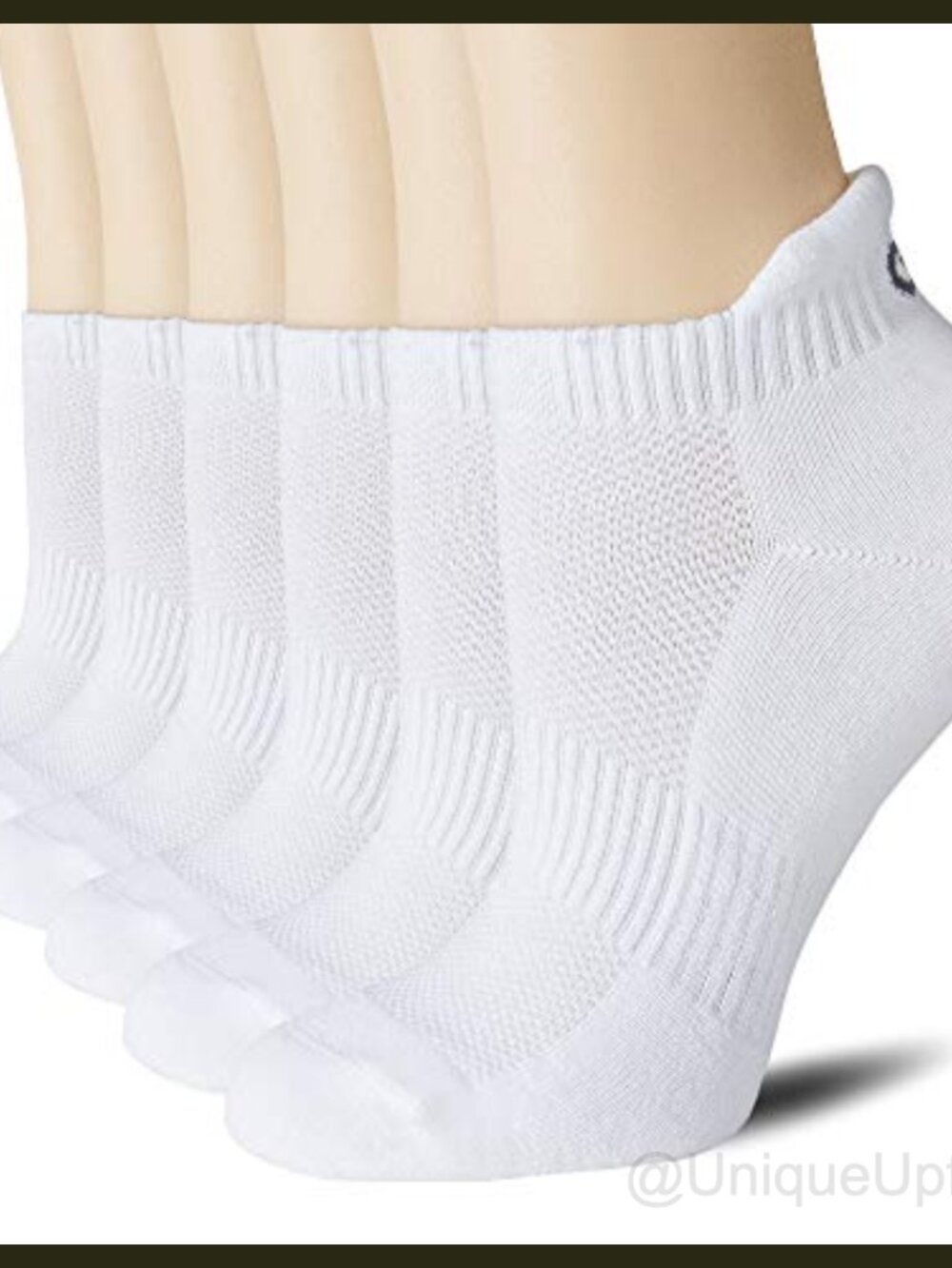 6 Pairs Ankle Athletic Running Socks Low Cut Cushioned Arch Support Combed